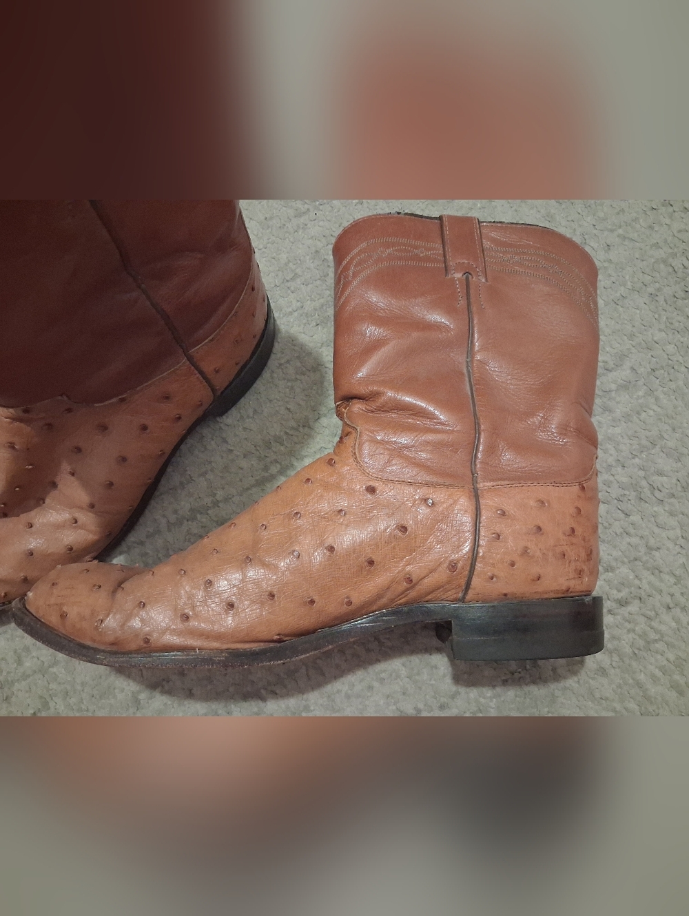 JUSTIN OSTRICH RODEO BOOTS. CLOSET CLEAR OUT! MAKE OFFER!!! - Picture 9 of 14